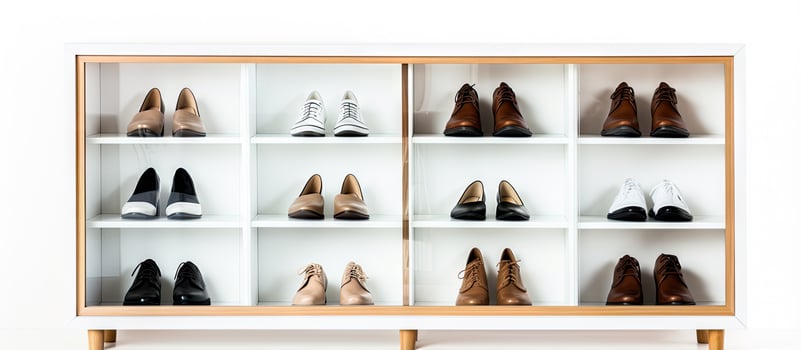 White isolated shoe cabinet photo
