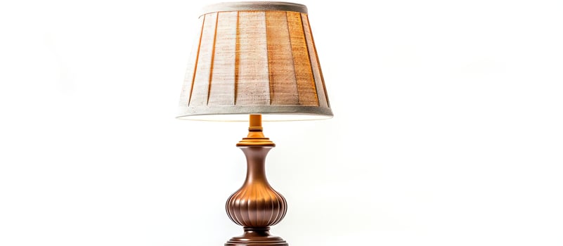 White isolated table lamp photo
