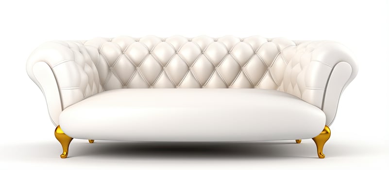 Detailed sofa furniture isolated on white photo