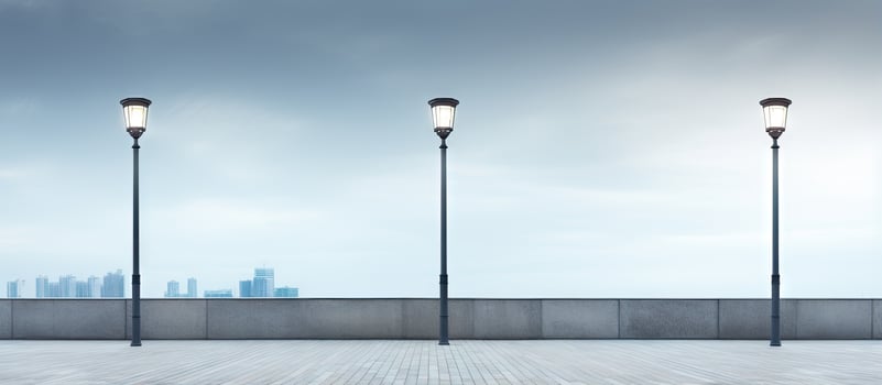 Modern lamp post decoration photo