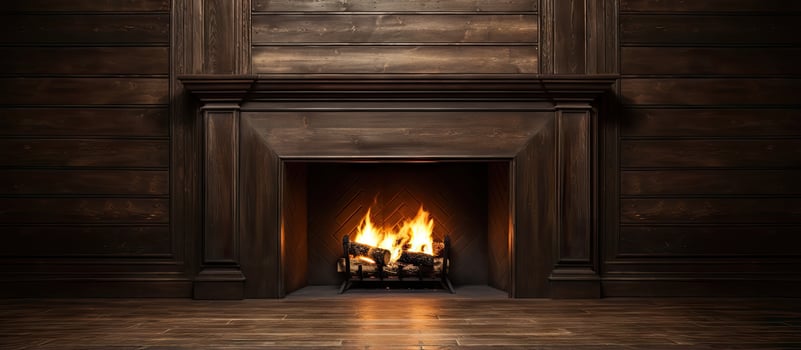 Fireplace An area to burn wood and provide heat in a home photo