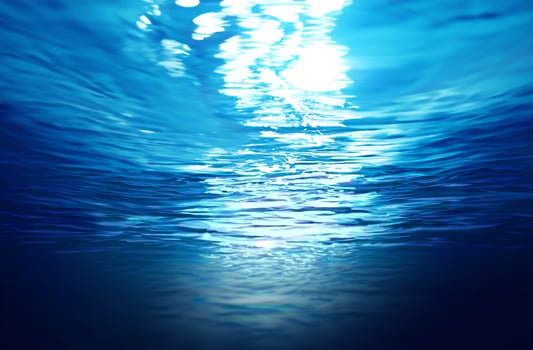 Blue water surface background photo