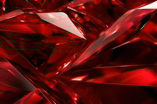 Abstract red crystal background. 3d rendering, 3d illustration. Abstract background red diamond, AI Generated photo