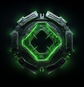 Bright recycling symbol in ecology concept. AI generated photo