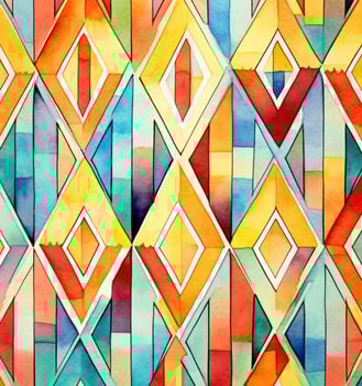 Geomentic watercolor pattern background photo