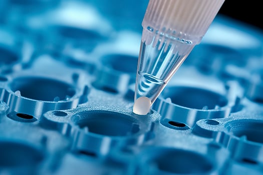 Macro shot of doctor tip and plastic plate for immunosorbent assay. AI Generated photo