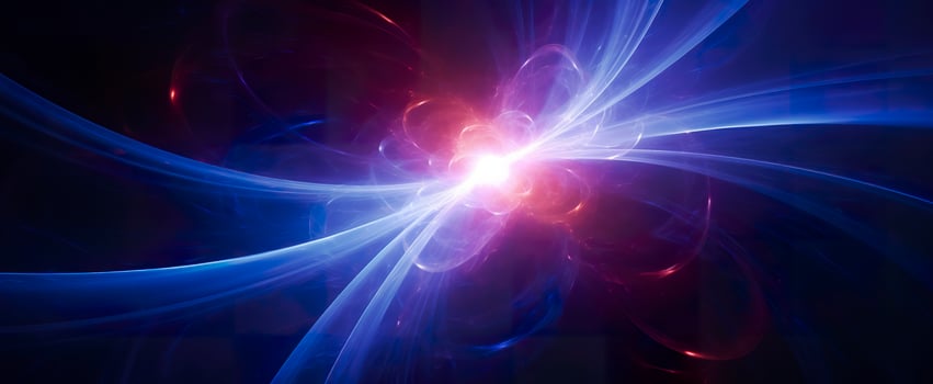 Neon colored glowing high energy singularity in space, 3D rendering. AI Generated photo