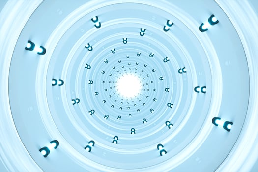 Round tunnel with neon light illuminated, 3d rendering. photo