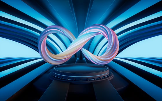 Abstract cloth, Mobius belt, 3d rendering. photo