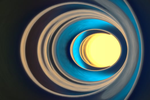 Colorful glowing tunnel, multicolor hole, 3d rendering. photo