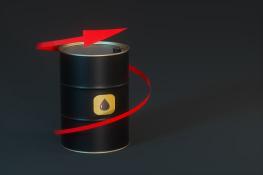 Oil barrel with black background,3d rendering. photo
