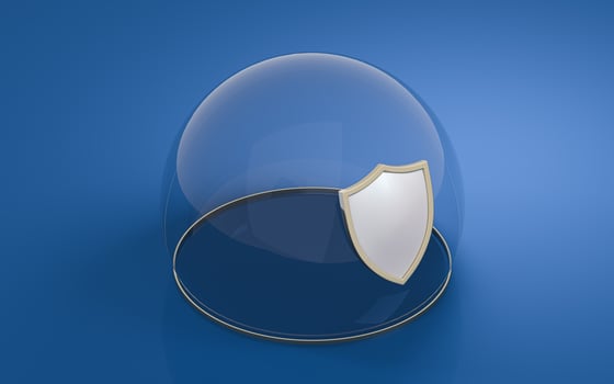Protection cover and shield, 3d rendering. photo