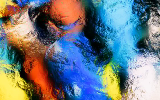 Abstract gradient liquid, 3d rendering. photo