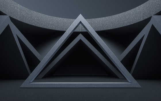 Empty round room, sense of space, 3d rendering. photo