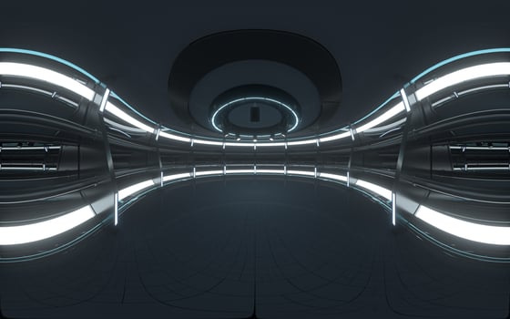 Empty room and spotlights, 3d rendering. photo