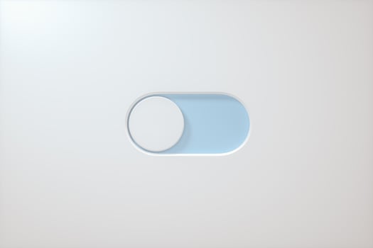 Slide switch and touch button, science and technology, 3d rendering. photo