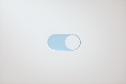 Slide switch and touch button, science and technology, 3d rendering. photo