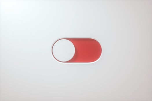 Slide switch and touch button, science and technology, 3d rendering. photo