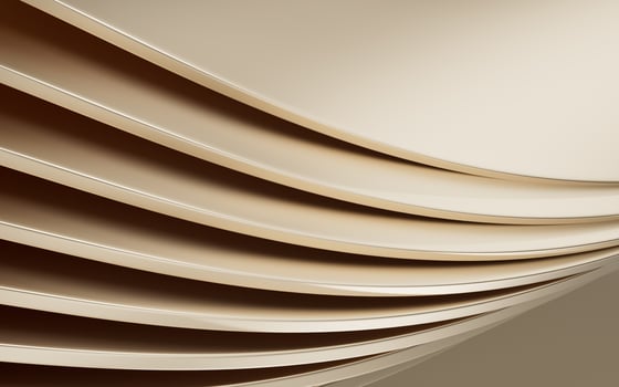 Abstract metal curves with white background, 3d rendering. photo