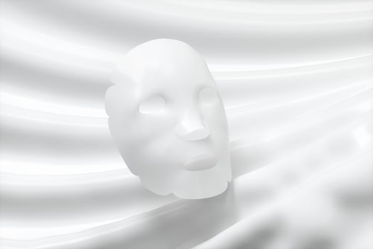 White mask, skin care concept, 3d rendering photo