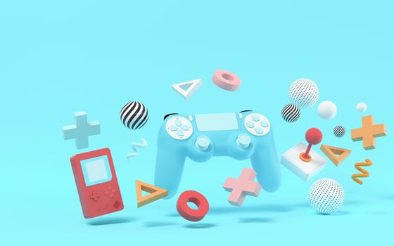 Creative recreational toys, entertainment theme, 3d rendering. photo