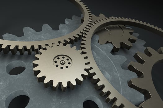 Industrial gear,mechanical structure,3d rendering. photo