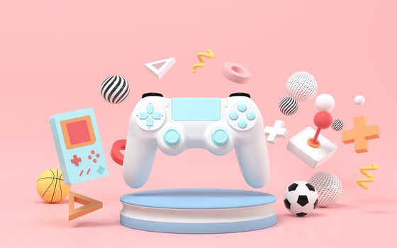 Creative recreational toys, entertainment theme, 3d rendering. photo