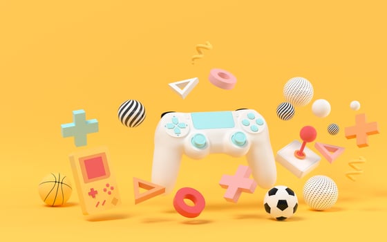 Creative recreational toys, entertainment theme, 3d rendering. photo
