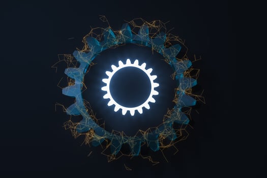 Industrial gear,mechanical structure,3d rendering. photo