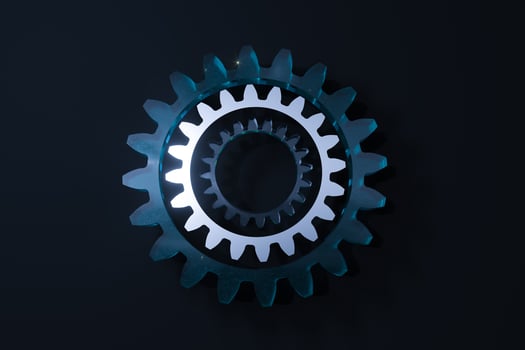 Industrial gear,mechanical structure,3d rendering. photo