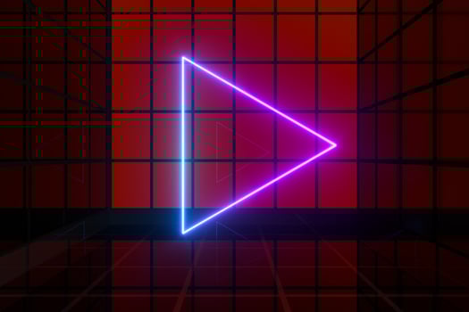 Glowing lines and bright squares,neon lights,3d rendering. photo