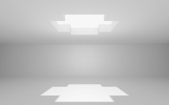 The white empty room, 3d rendering. photo