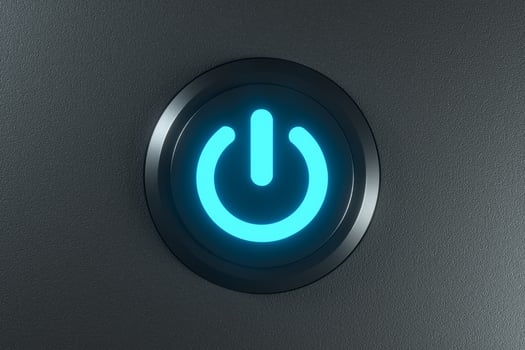 Button and switch with dark background,abstract conception ,3d rendering. photo