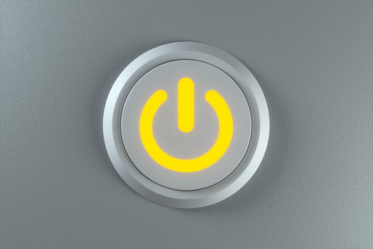 Button and switch with dark background,abstract conception ,3d rendering. photo
