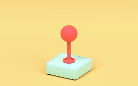 Game hand control, joystick eqiupment, 3d rendering. photo