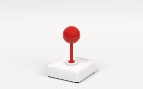 Game hand control, joystick equipment, 3d rendering. photo