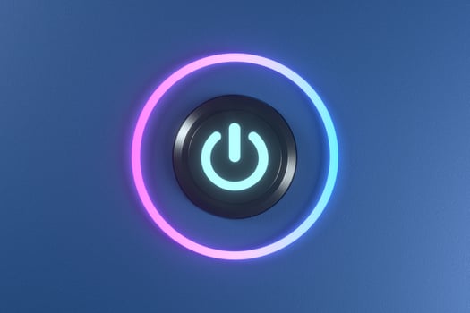 Button and switch with dark background,abstract conception ,3d rendering. photo
