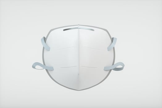 Medical mask with white background,3d rendering. photo