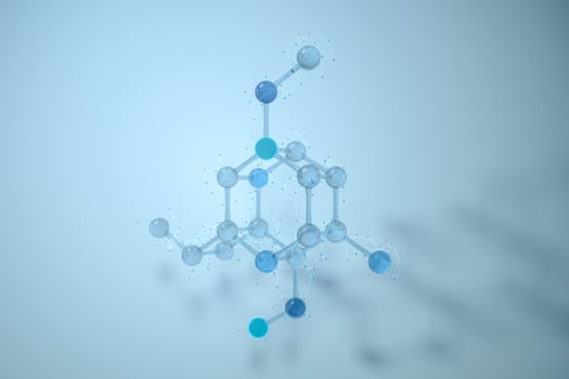 Molecules and biology, biological concept, 3d rendering. photo