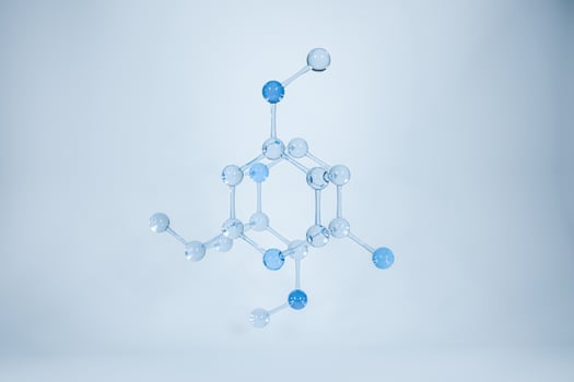 Molecules and biology, biological concept, 3d rendering. photo