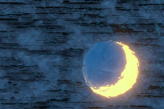 Moon and stars with dark background,abstract conception,3d rendering. photo