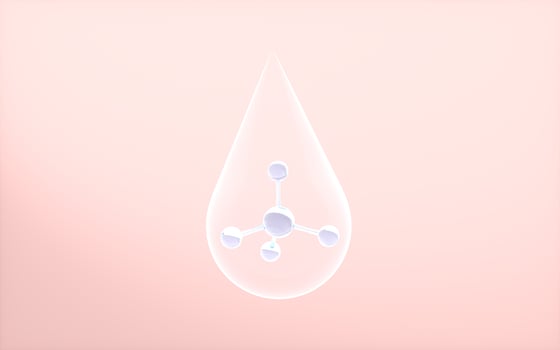 Essence and molecule, treatment and medicine, 3d rendering. photo