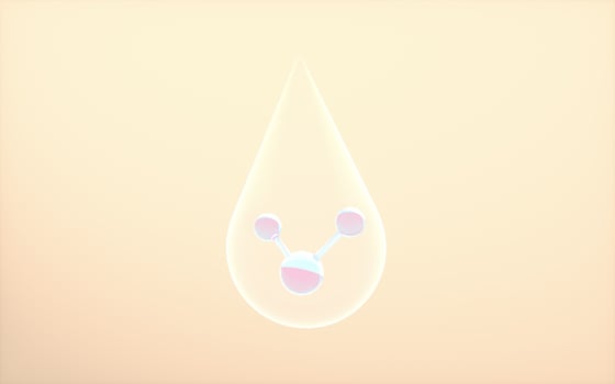 Essence and molecule, treatment and medicine, 3d rendering. photo