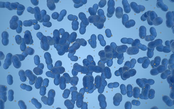 Large groups of germs with white background, 3d rendering. photo