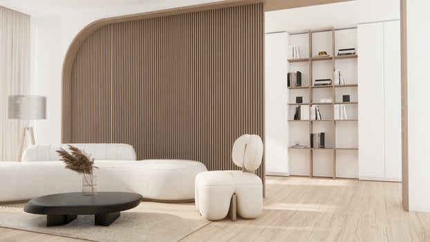 sofa armchair minimalist design muji style.3D rendering photo