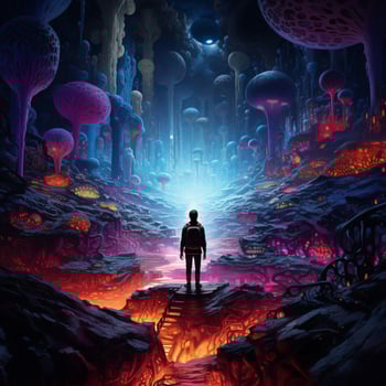 A captivating glimpse into the neon abyss photo