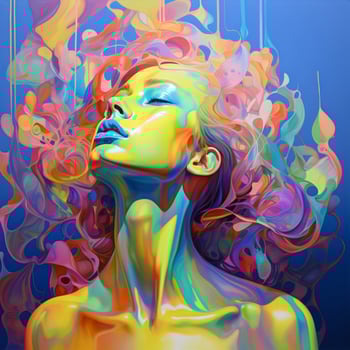 A shimmering palette of fluorescent tones photo