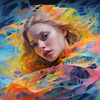 A shimmering palette of fluorescent tones photo