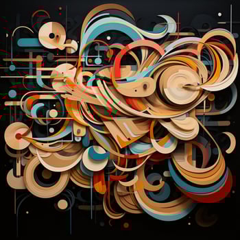 Abstract shapes morphing and pulsating to an unseen rhythm photo
