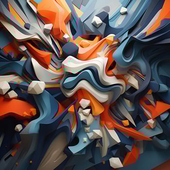 Abstract shapes morphing and pulsating to an unseen rhythm photo